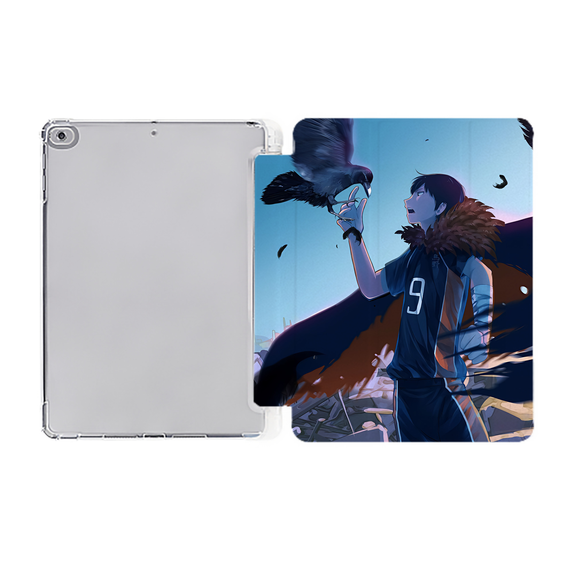 （画像用） ハイキュー!! Haikyu!! IPad ケース ペン収納付き 三つ折りスタンド PUレザー×シリコン 対応機種9.5/10.5/10.9インチ